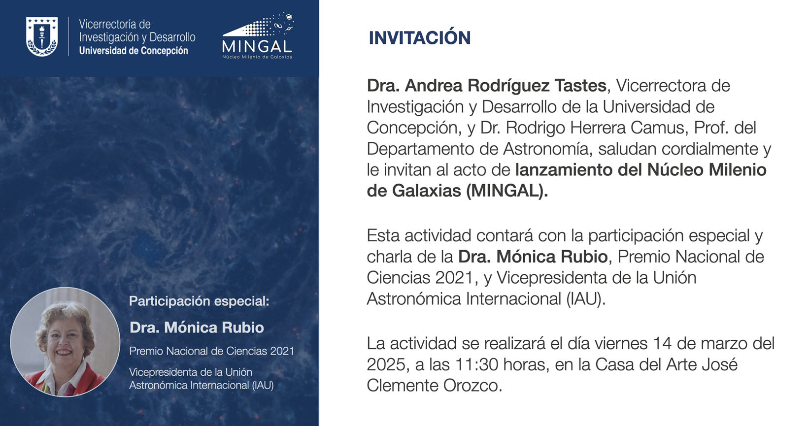 Lanzamiento Núcleo Milenio MINGAL - VRID